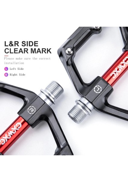 Yunjin Shop Siyah Titanyum Tarzı Düz Platform Bisiklet Pedalları Alüminyum Pedal Mtb Dağ Kentsel Bmx Hibrit Bisiklet Parçaları Mühürlü Rulman Çok Yönlü Bisiklet Pedalları (Yurt Dışından) fırsatları