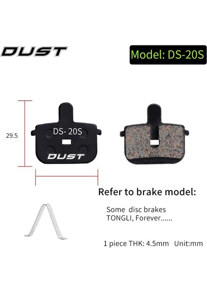 1 Çift-2 Parça Ds-20 Stili Rısk Bisiklet Disk Fren Balatası F Dağ Bisikleti Hidrolik Disk Fren Balatası Avid Bb5 Bb7 E1E3 Için Yarı Metalik Bisiklet Fren Balatası (Yurt Dışından)
