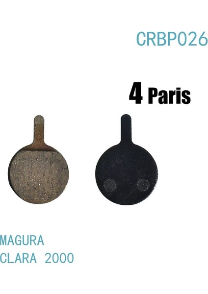 CRBP026 Stili Sram Kılavuzu Için 4 Çift Yarı Metalik Bisiklet Disk Fren Balataları Rscrsr Avid Xo E7 E9 Trail Tions Reçine Hidrolik Fren Balatası (Yurt Dışından)