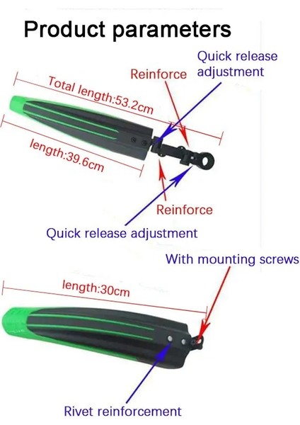 Siyah Kırmızı Stil Çift Bisiklet Çamurluklar Dağ Yol Bisikleti Renkli Reçine Çamurluk Ön Arka Mtb Çamurluk Kanatları Bisiklet Aksesuarı Için (Yurt Dışından) modelleri