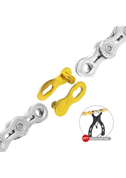 9 Vitesli Yarım Gümüş Stili Vg Sports Hız Bisiklet Zinciri Velocidade Titanyum Gökkuşağı Altın Gümüş Dağ Yol Bisikleti Mtb Zincirleri Bölüm 116 Bağlantılar (Yurt Dışından) indirimleri