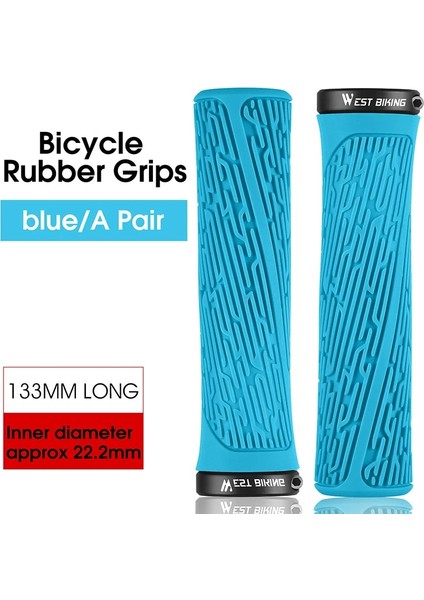 061 Mavi Stil Silikon Dağ Bisikleti Sapları Mtb Manşetleri Bisiklet Kolu Kolları Gidon Sapları Bar Bmx Direksiyon Kavrama Tekerlek Uçları Gidon Fişi (Yurt Dışından)