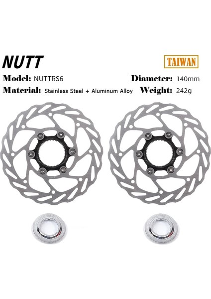 Yunjin Shop 140MMX2 Stili Nutt Rs6 Dağ Yol Bisikleti Fren Denter Kilidi Fren Balatası Hollow Isı Yayılımı Disk Fren Balataları Bisiklet Parçaları (Yurt Dışından)