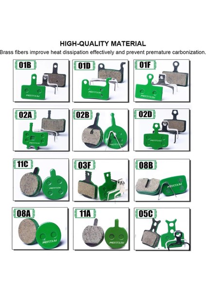 03F 4 Çift Seramik Stili Motsuv 4 Pairs Bisiklet Seramik Disk Fren Balataları Mtb Hidrolik Disk Fren Shıman0 Avıd Hayes Magura Formülü Bisiklet Balataları Parçası (Yurt Dışından)