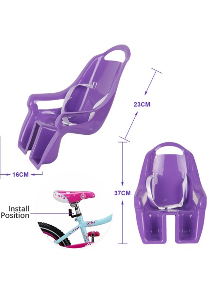 Mor F Stili Drbike Çocuk Bisikleti Koltuğu Sonrası Bebek Koltuğu Tutacağı ile Çocuk Bisikleti Için Kendinizi Süsleyin Çıkartmalar ile (Yurt Dışından) indirimleri
