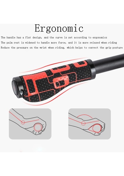 Yunjin Shop Aa Kırmızı Stil Mtb Bisiklet Sapları Kaymaz Ergonomik Bisiklet Sapları Bisiklet Barı Uçları Gidon Kilitlenebilir Bisiklet Sapları Bisiklet Aksesuarları (Yurt Dışından)