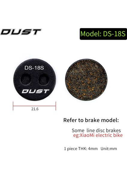 1 Çift-2 Parça Ds-18 Stili Rısk Bisiklet Disk Fren Balatası F Dağ Bisikleti Hidrolik Disk Fren Balatası Avid Bb5 Bb7 E1E3 Için Yarı Metalik Bisiklet Fren Balatası (Yurt Dışından)