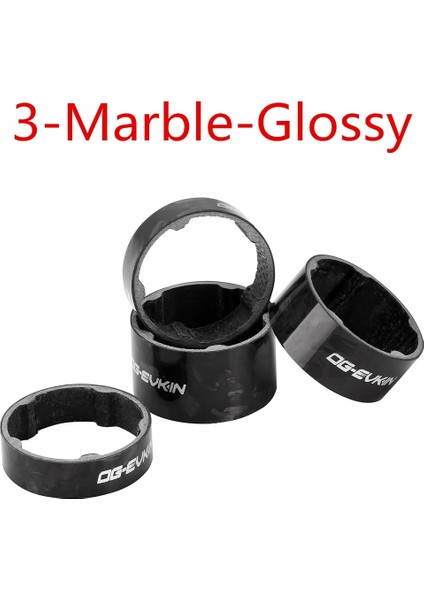 3-Mermer-Parlak Tarzı Og-Evkın Cs- Karbon Bisiklet Paspayı Seti Ud Mattek Parlak Karbon Paspayı Kulaklık Ara Parçası Mtb Yol Bisikleti Paspayı Kiti (Yurt Dışından)