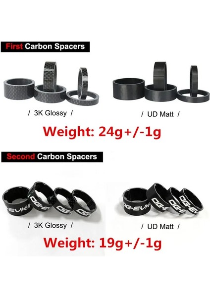 3-Mermer-Parlak Tarzı Og-Evkın Cs- Karbon Bisiklet Paspayı Seti Ud Mattek Parlak Karbon Paspayı Kulaklık Ara Parçası Mtb Yol Bisikleti Paspayı Kiti (Yurt Dışından) fırsatları