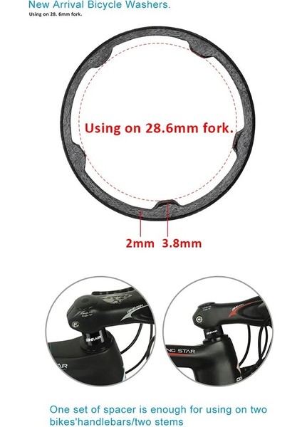 3-Mermer-Parlak Tarzı Og-Evkın Cs- Karbon Bisiklet Paspayı Seti Ud Mattek Parlak Karbon Paspayı Kulaklık Ara Parçası Mtb Yol Bisikleti Paspayı Kiti (Yurt Dışından) indirimleri