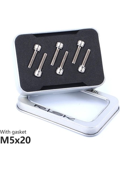 M5X20 Ti Yıkayıcı Stili Rısk Titanyum Gövde Vidaları Yıkayıcılı Cıvata Bisiklet Bisiklet Mtb Direksiyon Mili Gidon Ultra Hafif Mil Vidaları (Yurt Dışından)