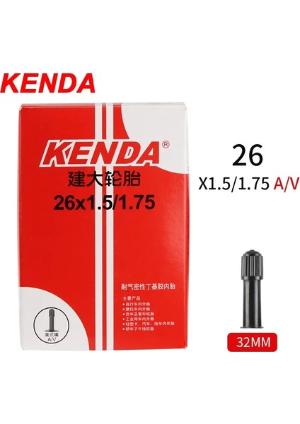 Yunjin Shop 26X1.5-1.75AV Stili 2 Adet Kenda Bisiklet Iç Tüp Dağ Yol Bisikleti Lastiği Butil Kauçuk Bisiklet Tüpü Lastiği .c Presta Schrader Valf Tüpü (Yurt Dışından)