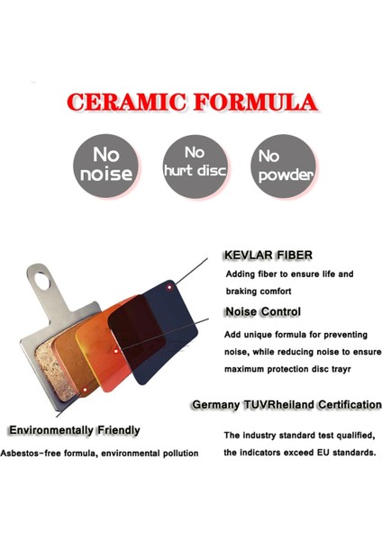 M-02F Stili Motsuv 4 Pairs Bisiklet Anti-Frost Bakır Fiber Tel Disk Fren Balataları Avid Elixir Rcrcr-Mage Sram X0 Xx Db (Yurt Dışından)