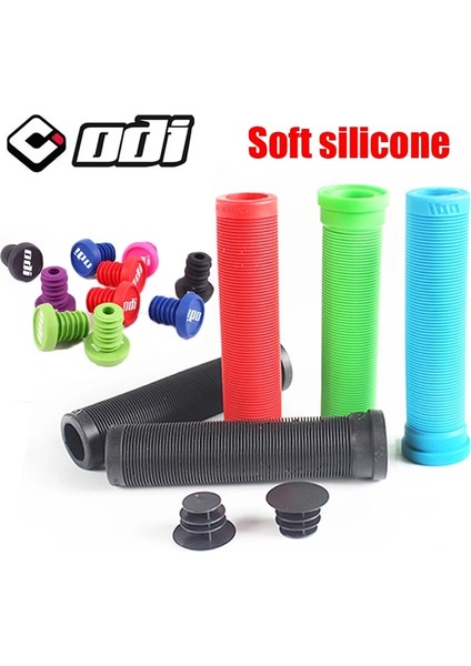 Green-1pair-Kapak Stili Odı Mtb Gidon Sapları Yumuşak Silikon Darbeye Dayanıklı Gidon Kavrama Aşınmaya Dayanıklı Bmx Dengesi Bisiklet Kavrama Bisiklet Parçaları (Yurt Dışından)