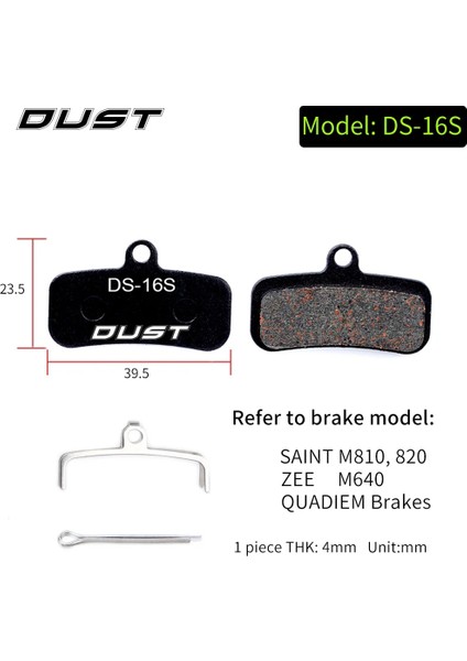 1 Çift-2 Parça Ds-16 Stili Rısk Bisiklet Disk Fren Balatası F Dağ Bisikleti Hidrolik Disk Fren Balatası Avid Bb5 Bb7 E1E3 Için Yarı Metalik Bisiklet Fren Balatası (Yurt Dışından)