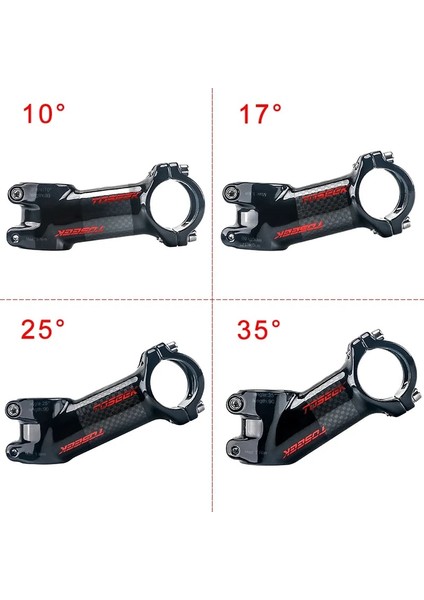 Parlak-25 Derece 90MM Stili Toseek Karbon Kök Derece Bisiklet Kök mm Ultra Hafif Bisiklet Gidon Mtb Yol Katlanır Bisiklet Için Kaynaklanıyor (Yurt Dışından)
