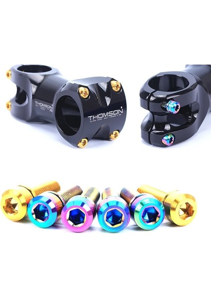 M5X18 Titanyum Stili Rısk Titanyum Gövde Vidaları Yıkayıcılı Cıvata Bisiklet Bisiklet Mtb Direksiyon Mili Gidon Ultra Hafif Mil Vidaları (Yurt Dışından)