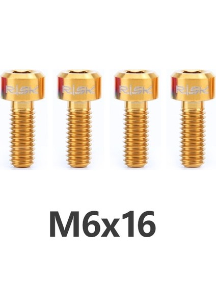 M6X16MM Altın Stili Rısk M6 ** 20MM Titanyum Alaşımlı Cıvata Disk Fren Kaliper Kelepçesi Mtb Bisiklet Bisiklet Vida Krank Kilit Cıvataları Yol Için (Yurt Dışından)