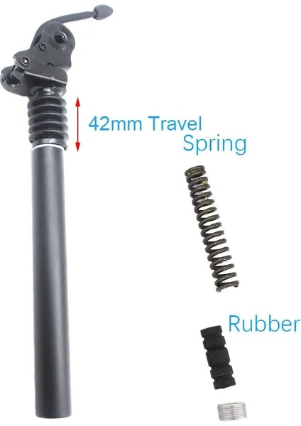 Kelepçe Sadece Stil Süspansiyon Sönümleme Koltuk Tüpü E-Bisiklet Seatpost Katlanır Bisiklet Alüminyum Alaşımlı Eyer Direği (Yurt Dışından)