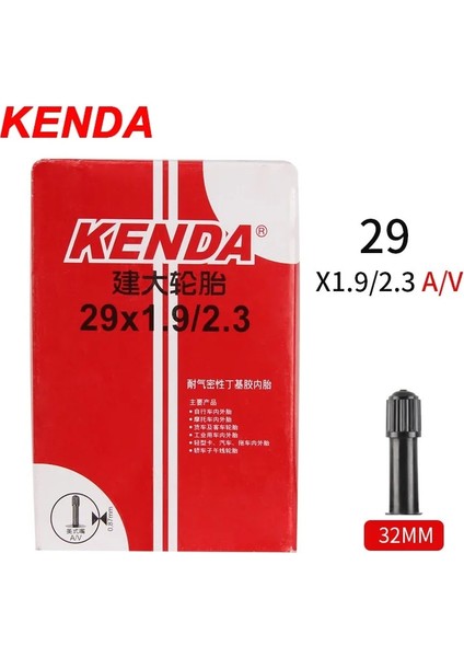 29X1.9-2.3-AV Stili 2 Adet Kenda Bisiklet Iç Tüp Dağ Yol Bisikleti Lastiği Butil Kauçuk Bisiklet Tüpü Lastiği .c Presta Schrader Valf Tüpü (Yurt Dışından)