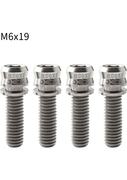 Yunjin Shop M6-19 Gümüş Stili Muqzı Bisiklet M6 * Titanyum Disk Fren Kaliper Vidalı Frenler Kol Cıvatası Kök Vida Mtb Yol Bisikleti Hidrolik Fren Parçaları (Yurt Dışından)