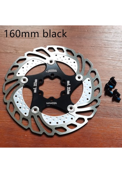 Siyah 160MM Tarzı Dh Mtb Dağ Bisikleti Soğutma Fren Rotorları Yokuş Aşağı Yüzer Bisiklet Freni Altı Çivi Diski (Yurt Dışından)