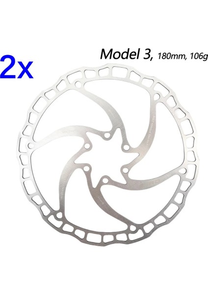 2 Adet 180 Gümüş M3 Stili Iııpro Bisiklet Disk Fren Yağı Kaygan Paslanmaz Çelik Mtb Yol Bisikleti Gökkuşağı Hafif 6 Cıvata G3 Merkez Rotor Ipro (Yurt Dışından)