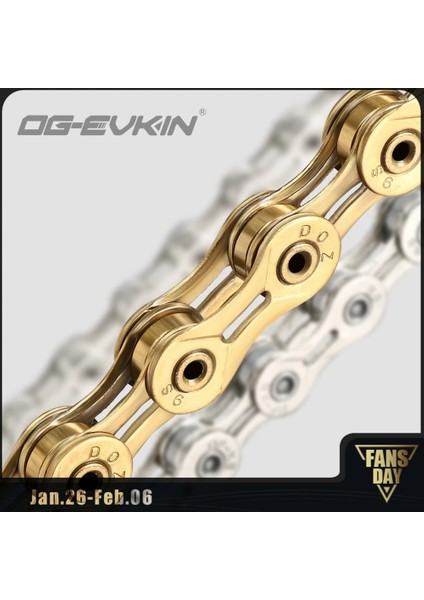 Yunjin Shop C-01-10S-EL-GÜMÜŞ Stili Og-Evkın C-Eed Bisiklet Zinciri Yarım Tam Boş Bisiklet Zinciri Dağ Yolu Zincirleri Ultralight 116 Hızlı Bağlantı Goldsilver (Yurt Dışından) fiyatları