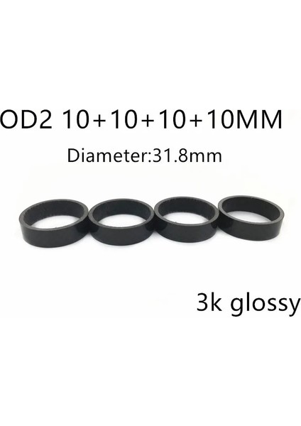 Od2 10 10 10 10MM Stili 4 Adet Tam Karbon Bisiklet Karbon Ayırıcı Içi Boş Ultra Hafif Kulaklık Parçaları Bisiklet Yıkayıcı Bisiklet Kulaklık Kök Paspayı (Yurt Dışından)