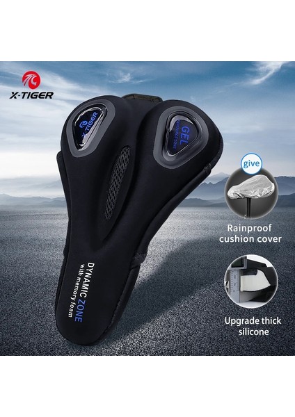 Yunjin Shop Resim Stili Olarak X-Tıger Bisiklet Koltuk Örtüsü 3D Sünger Polimer Yumuşak Kalınlaşmış Nefes Bisiklet Koltuk Minderi Dağ Bisikleti Eyer Koltuk Aksesuarları (Yurt Dışından)