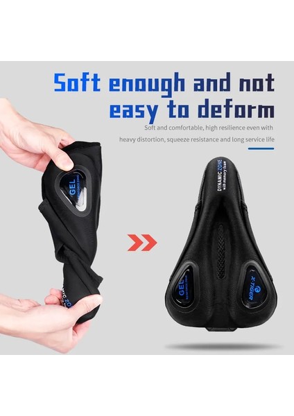 Yunjin Shop Resim Stili Olarak X-Tıger Bisiklet Koltuk Örtüsü 3D Sünger Polimer Yumuşak Kalınlaşmış Nefes Bisiklet Koltuk Minderi Dağ Bisikleti Eyer Koltuk Aksesuarları (Yurt Dışından)