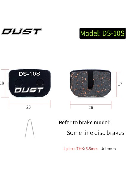 1 Çift-2 Parça Ds-10 Stili Rısk Bisiklet Disk Fren Balatası F Dağ Bisikleti Hidrolik Disk Fren Balatası Avid Bb5 Bb7 E1E3 Için Yarı Metalik Bisiklet Fren Balatası (Yurt Dışından)
