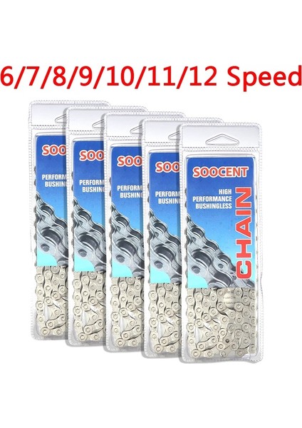 Yunjin Shop 678 Hız Stili Soocent Bisiklet Chaeed Titanyum Kaplama Akım 11V 12V Mtb Gümüş Zincir Dağ Yol Bisikleti Aksesuarları (Yurt Dışından) modelleri