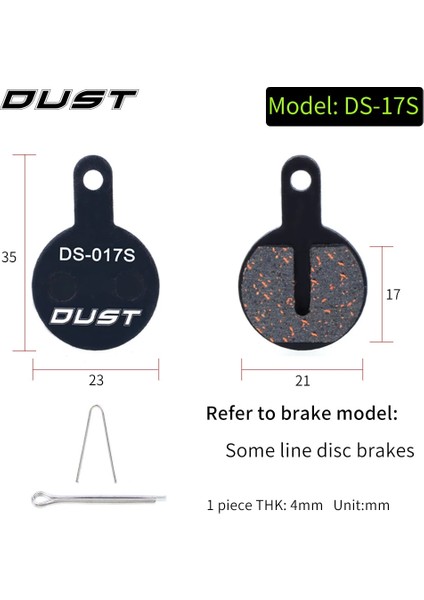 1 Çift-2 Parça Ds-17 Stili Rısk Bisiklet Disk Fren Balatası F Dağ Bisikleti Hidrolik Disk Fren Balatası Avid Bb5 Bb7 E1E3 Için Yarı Metalik Bisiklet Fren Balatası (Yurt Dışından)