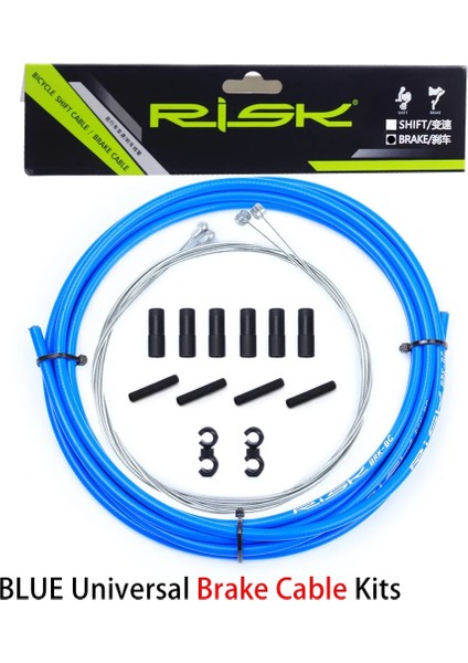 Fren Takımı Mavi Stil Riskli Bisiklet Vites Vites Attırıcıfren Kitleri Tel Boru Hattı Hortum Temel Fren Vites Kablosu ve Mtb Bisiklet Yolu Için Muhafaza Grubu Setleri (Yurt Dışından)