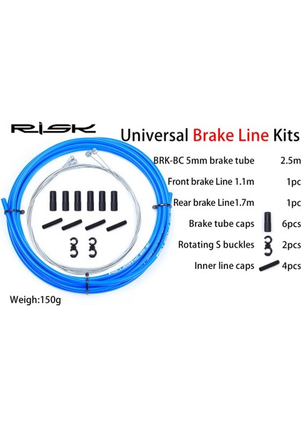 Fren Takımı Mavi Stil Riskli Bisiklet Vites Vites Attırıcıfren Kitleri Tel Boru Hattı Hortum Temel Fren Vites Kablosu ve Mtb Bisiklet Yolu Için Muhafaza Grubu Setleri (Yurt Dışından) modelleri