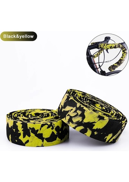 Yunjin Shop N-DCCD-0305 Stili X-Tıger Gidon Bandı Yol Bisikleti Kavrama Bisiklet Aksesuarları Bar Bandı Profesyonel Bisiklet Sönümleme Titreşim Önleyici Sargı Bar Bandı (Yurt Dışından)