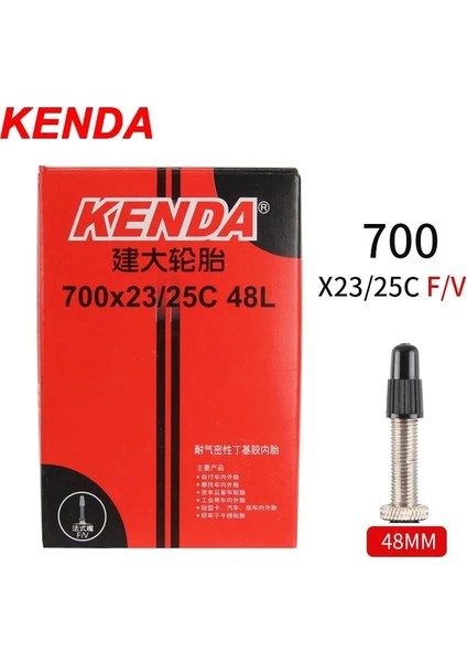 Yunjin Shop 700X23-25C-48L-FV Stili 2 Adet Kenda Bisiklet Iç Tüp Dağ Yol Bisikleti Lastiği Butil Kauçuk Bisiklet Tüpü Lastiği .c Presta Schrader Valf Tüpü (Yurt Dışından)