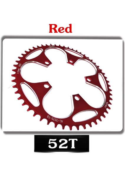 Yunjin Shop 110BCD 52T Kırmızı Stil Vxm Yol Bisikleti Dar Geniş Aynakol 110BCD 130BCD Krank Alüminyum Alaşımlı Ultra Hafif Aynakol (Yurt Dışından)