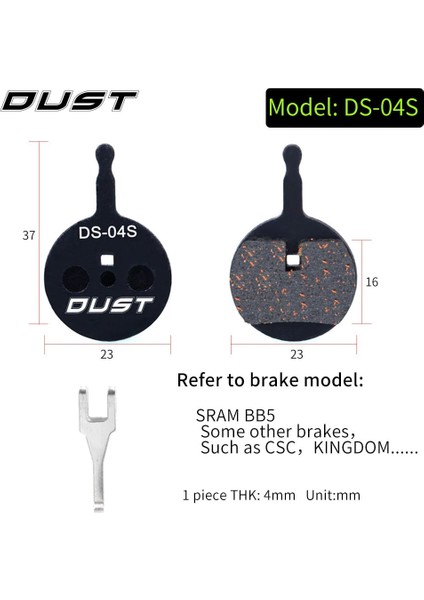 1 Çift-2 Parça Ds-04 Stili Rısk Bisiklet Disk Fren Balatası F Dağ Bisikleti Hidrolik Disk Fren Balatası Avid Bb5 Bb7 E1E3 Için Yarı Metalik Bisiklet Fren Balatası (Yurt Dışından)
