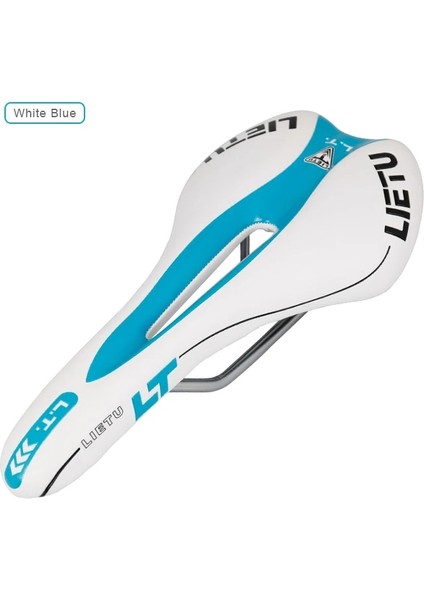 Yunjin Shop Beyaz Mavi Tarzı Lietu Yeni Bisiklet Eyer Ergonomik Mtb Yol Bisikleti Delikli Koltuk Köpük Yastıklı Pu Deri Doku Çelik Ray Döngüsü Aksesuarları (Yurt Dışından)