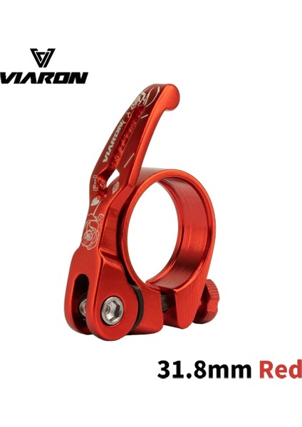 Yunjin Shop 31.8 mm Kırmızı Stil Vıaron Mtb Bisiklet Seatpost Kelepçe Hızlı Bırakma Ultralight Bisiklet Koltuğu Sonrası Montaj Bisiklet Aksesuarları Için Bisiklet (Yurt Dışından)
