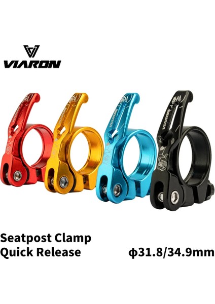 Yunjin Shop 31.8 mm Kırmızı Stil Vıaron Mtb Bisiklet Seatpost Kelepçe Hızlı Bırakma Ultralight Bisiklet Koltuğu Sonrası Montaj Bisiklet Aksesuarları Için Bisiklet (Yurt Dışından)