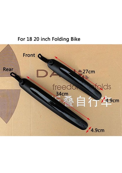 Yunjin Shop 18 20 Inç 1 Takım Stili Için Daho Için Katlanır Bisiklet Çamurluk Ön Arka Bisiklet Kanatları Çamurluk Plastik Yağmur Koruma Çamurluk (Yurt Dışından)