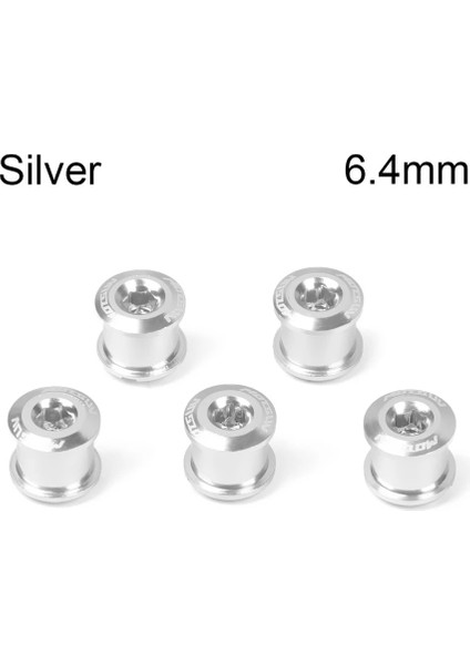Yunjin Shop Gümüş 6,4 mm Stili Pcs Alaşım Bisiklet Tekerleği Mtb Aynakol Cıvatası Paslanmaz Çelik Krank Vidaları Aynakol Mürettebat Parçaları Dağ Bisikleti Aksesuarları (Yurt Dışından)