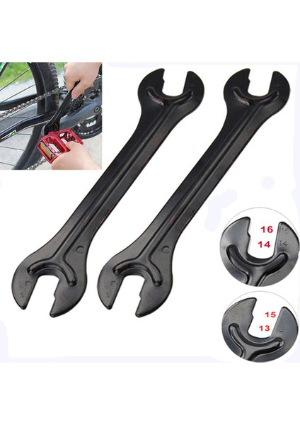 Yunjin Shop 2 Adet Onarım Aracı Taşınabilir Düzeltme Aksesuarları Hub Anahtarı Aks Anahtarı Bisiklet Esnek Koni Dayanıklı Aracı Çelik Kafa Açık Uçlu Bisiklet (Yurt Dışından)