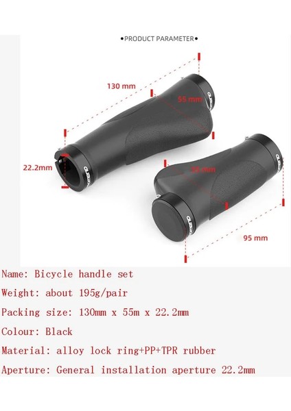Yunjin Shop Kısa Stil Bisiklet Silikon Gidon Sapları Tpr Entegre Kauçuk Tutamak Mtb Bisiklete Binme El Desteği Dağ Bisikleti Kavrama Kavramaları Bmx Sapları (Yurt Dışından)