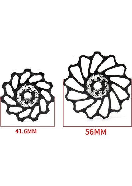 Yunjin Shop 13T Kızıl Ejderha Stili Muqzı Mtb Yol Bisikleti Bisiklet Seramikleri Jokey Tekerleği Arka Attırıcı Kasnak Alüminyum Alaşımlı Kılavuz Kasnak Rulman (Yurt Dışından)
