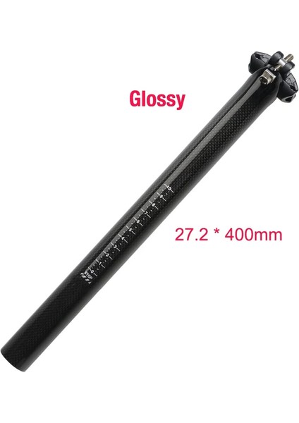 Yunjin Shop PARLAK27.2X400MM Stili Tam 3k Karbon Bisiklet Seatpost Fiber Superlight Titanyum Mtb Yol Bisikleti Seat Post Parçaları x mm (Yurt Dışından)