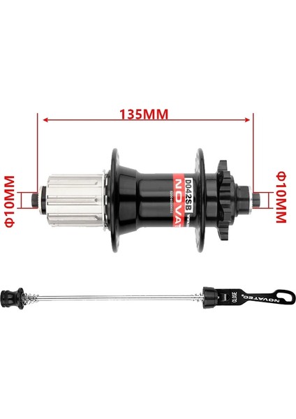 Yunjin Shop 28H Ön Siyah Stil Novatec Küpleri D041SB D042SB Arka Göbek Mtb Ark Delikleri Furos Bisiklet Freehub Dağ Bisikleti Mikro Spline Hız Maza (Yurt Dışından) indirimleri